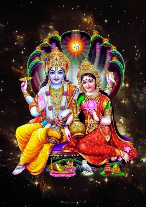 Bhagwan Vishnu with Maa Lakshmi